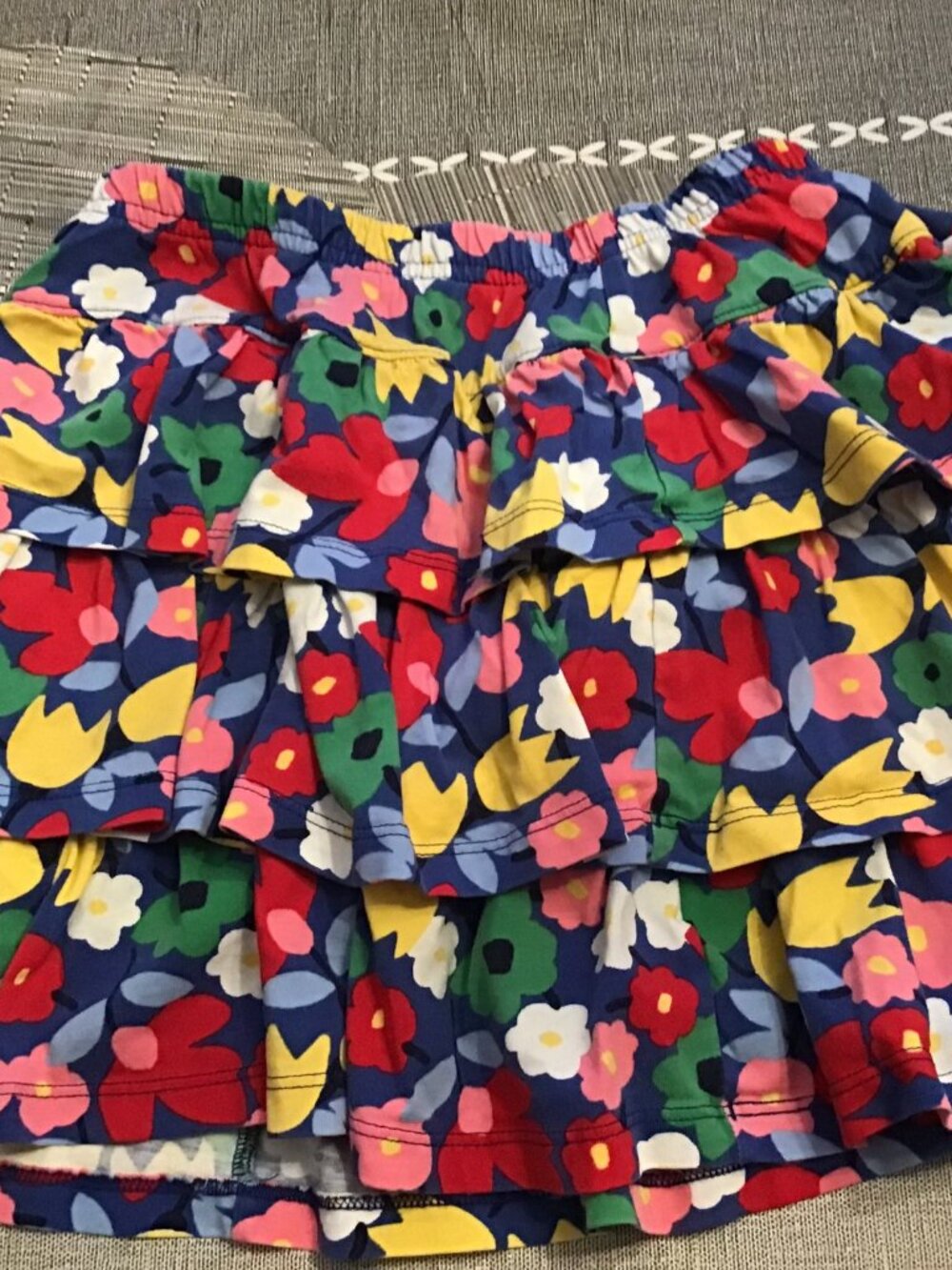 Hanna Andersson Girl's Size 150/Size 12 Tiered Ruffle Floral Skort--Nice Shape